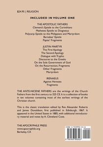 The Writings of the Ante-Nicene Fathers, Volume One achterzijde