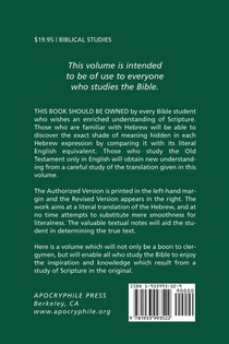 Interlinear Hebrew-English Old Testament (Genesis - Exodus) achterzijde
