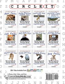Circle It, Coyote and Wolf Facts, Word Search, Puzzle Book achterzijde
