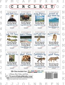 Circle It, Rocky Mountain Wildlife Facts, Word Search, Puzzle Book achterzijde