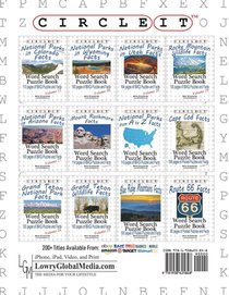 Circle It, National Parks from A to Z Facts, Word Search, Puzzle Book achterzijde