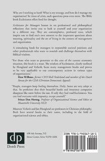 Ecclesiastes for Managers achterzijde