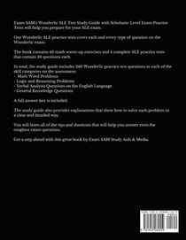 Wonderlic SLE Test Study Guide with Scholastic Level Exam Practice Tests achterzijde
