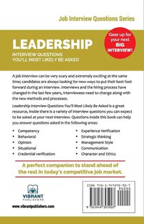 Leadership Interview Questions You'll Most Likely Be Asked achterzijde