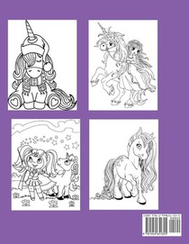 Unicorns Coloring Book for Kids achterzijde