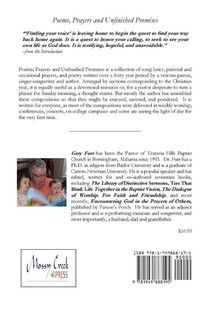 Poems, Prayers and Unfinished Promises achterzijde