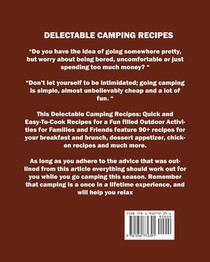 Delectable Camping Recipes achterzijde