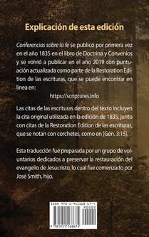 Conferencias sobre la fe (Lectures on Faith) achterzijde