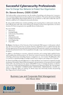 Successful Cybersecurity Professionals achterzijde