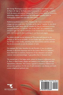 Relation of the Mineral Salts of the Body to the Signs of the Zodiac achterzijde