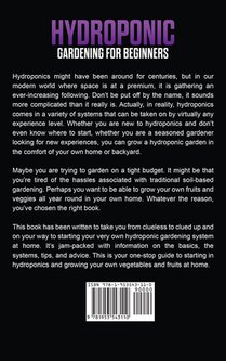 Hydroponic Gardening For Beginners achterzijde