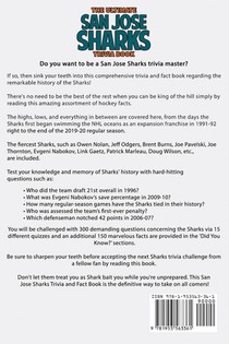 The Ultimate San Jose Sharks Trivia Book achterzijde