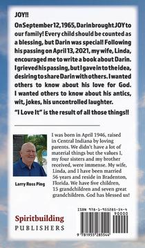 I Love It! The Life and Remembrances of Darin Lee Ping achterzijde