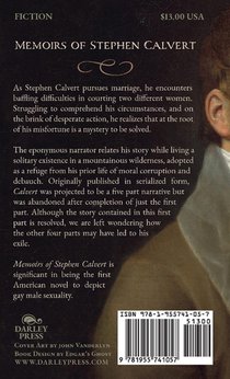 Memoirs of Stephen Calvert achterzijde