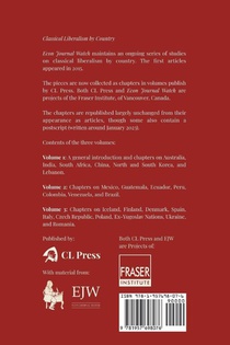 Classical Liberalism by Country, Volume III achterzijde
