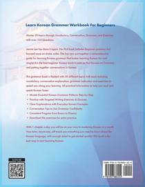 Learn Korean Grammer Workbook For Beginners achterzijde