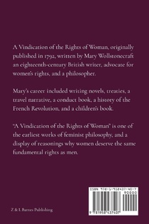 A Vindication of the Rights of Woman achterzijde