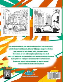 Exotic Car Coloring Book achterzijde
