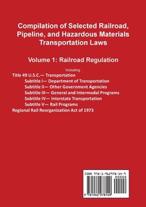 Compilation of Selected Railroad, Pipeline, and Hazardous Materials Transportation Laws Vol 1 achterzijde