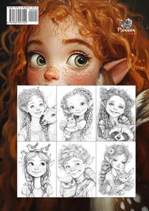 Elven and Animals Coloring Book for Adults achterzijde