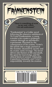 Frankenstein; or, The Modern Prometheus achterzijde
