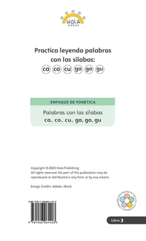 Palabras con c, g achterzijde