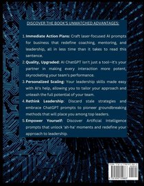 111 ChatGPT AI Prompts for Leadership, Coaching & Mentoring to Boost Your Business Career achterzijde