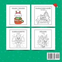Super Cute & Easy Christmas Coloring Book for French Language Learners achterzijde