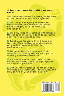 300 Full-Body Body Weight Workouts Book Planner achterzijde