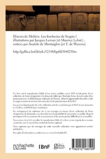 Oeuvres de Moliere. Les Fourberies de Scapin achterzijde