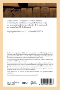 Art Du Tailleur. Le Tailleur d'Habits d'Hommes, Les Culottes de Peau, Le Tailleur de Corps de Femmes achterzijde