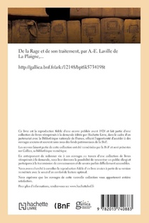 de la Rage Et de Son Traitement achterzijde