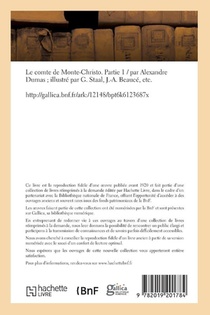Le comte de Monte-Christo. Partie 1 achterzijde