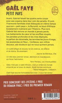 Petit pays achterzijde