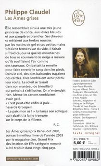 Les Ames grises achterzijde