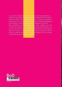 La pesanteur et la Grâce achterzijde