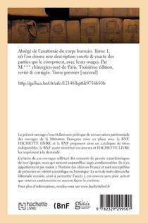 Abrege de l'Anatomie Du Corps Humain. Tome 1 achterzijde