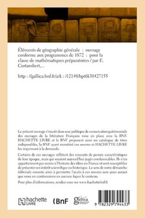 Éléments de géographie générale, pour la classe de mathématiques préparatoires achterzijde