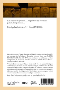 Ringelmann, M: Machines agricoles. Préparation des récoltes achterzijde