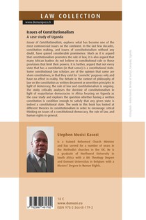 Issues of Constitutionalism achterzijde