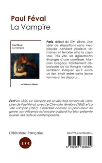 La Vampire de Paul Feval (edition de reference) achterzijde