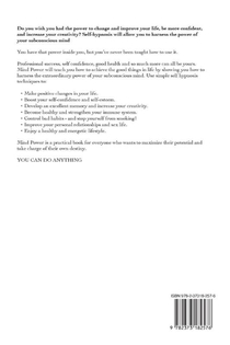 Improve the Power of your Subconscious Mind with Self-Hypnosis achterzijde