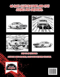 Revline Coloring Muscle Cars Edition Car Coloring Book achterzijde