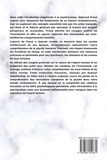 Introduction à la Psychanalyse achterzijde