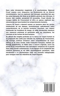 Introduction à la Psychanalyse achterzijde