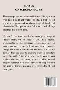 Essays of Schopenhauer achterzijde