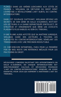 L'ART DU CONTRE-INTERROGATOIRE (traduit en français/contient biographie de l'auteur) achterzijde