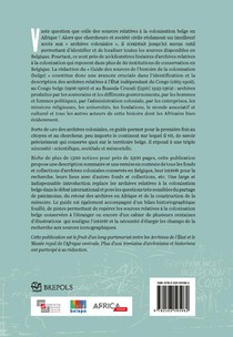 Belgique, Congo, Rwanda et Burundi : Guide des sources de l’histoire de la colonisation (19e-20e siècle) achterzijde