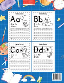 Letter Tracing Book for Kids 3+ achterzijde
