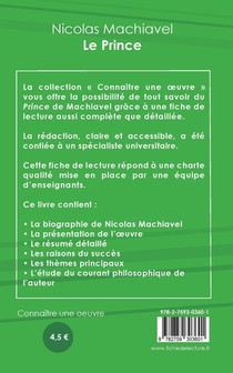 Fiche de lecture Le Prince de Machiavel (Analyse philosophique de reference et resume complet) achterzijde